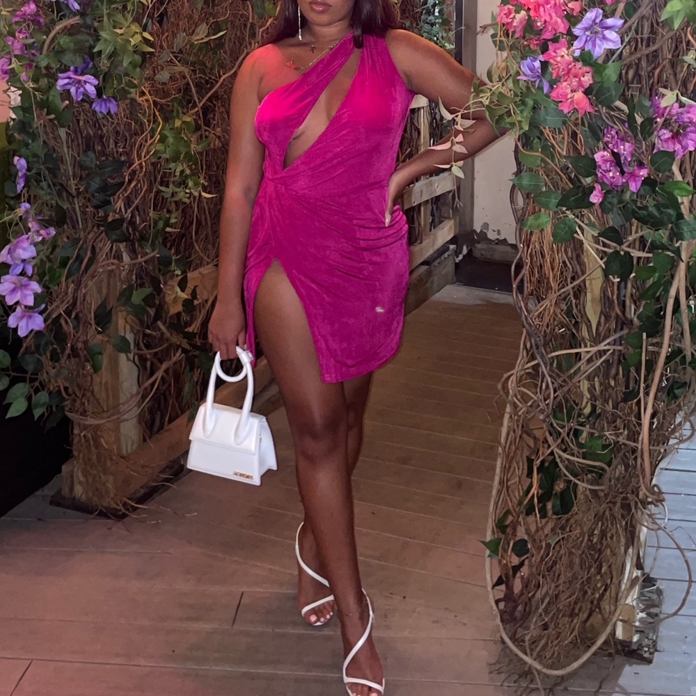Deep pink dress